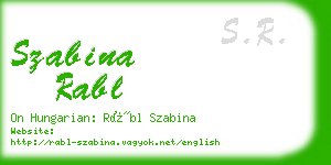 szabina rabl business card